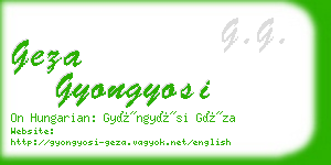 geza gyongyosi business card
