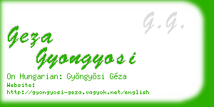 geza gyongyosi business card